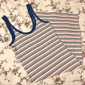 Zara striped tank midi dress